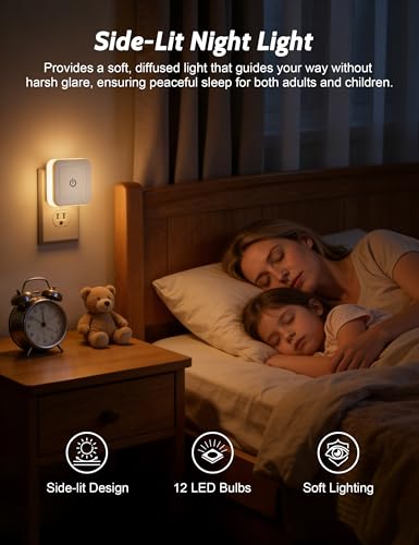 Sujeet LED Night Light 4-Pack with Stepless Dimming & 3CCT