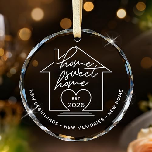 2026 New Home Crystal Ornament - Heartfelt Housewarming Gift