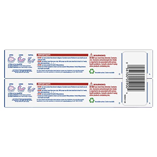Fixodent Plus Gum Care Denture Adhesive Cream, 2 oz - Pack of 2