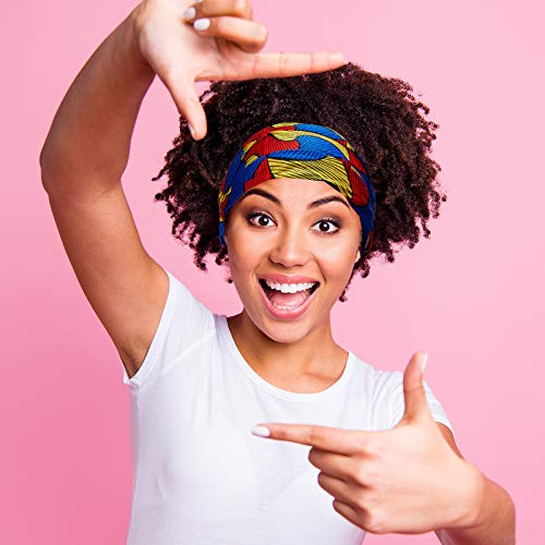 8 Pcs Boho African Headbands for Women - Stretchy Hair Accessories