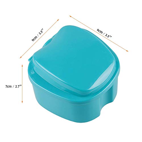 Portable Denture Case with Strainer - Travel-Friendly Storage Box
