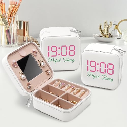 Pink and Green Jewelry Box for Sorority Gifts - Travel Organizer