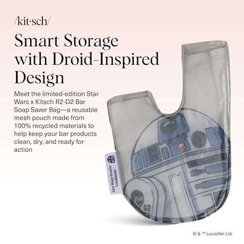 Kitsch Star Wars R2-D2 Soap Saver Bag – Eco-Friendly Mesh Holder
