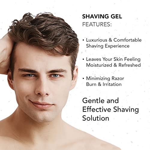 Gentlemen Republic Shaving Gel, 8oz Alcohol-Free Maximum Glide Formula