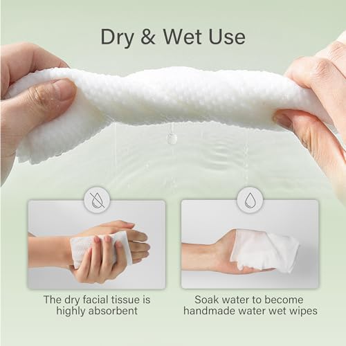 Unifree X-Large Facial Towels - 50 Count Soft Disposable Wipes