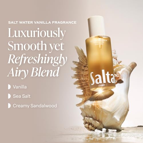 Saltair Body Oil - Luxurious Salt Water Vanilla After Shower and Bath Oil for Women and Men. Botanical, Non-Greasy, Well-Absorbing Moisturizer for Hydrating Dry Skin ? 4oz Bottle
