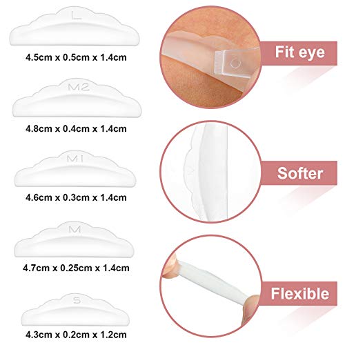 20Pcs Silicone Lash Lift Rods & 30Pcs Y Brush Set for Eyelash Perming