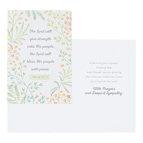 Sympathy Greeting Cards Set - KJV Scriptures - 12 Botanical Designs