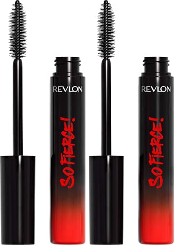 Revlon So Fierce Mascara Black 0.25 Fl Oz Pack of 2 - Up to 24H Lash Length & Volume