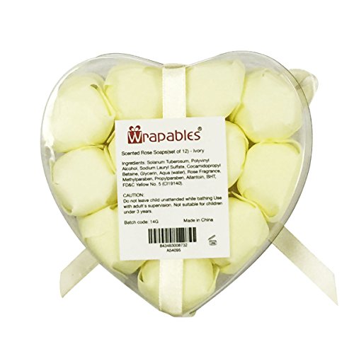 Scented Rose Soaps - Set of 12, Ivory Fragrance