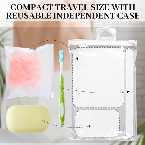Funnymoom 6 Pcs Travel Size Mesh Shower Loofahs with Resealable Bags