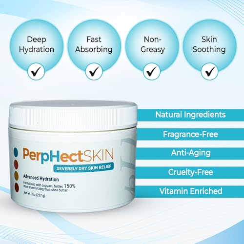 PerpHectSKIN Dry Skin Relief Cream with Cupuau & Shea Butter - 8 Oz