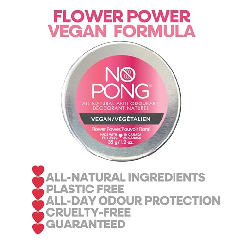 No Pong Flower Power Vegan Deodorant 35g - Aluminum-Free