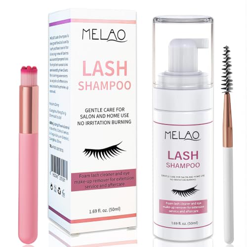 Vemofoper 1.69 Fl Oz Lash Extension & Natural Lash Foaming Cleanser, Oil & Paraben Free