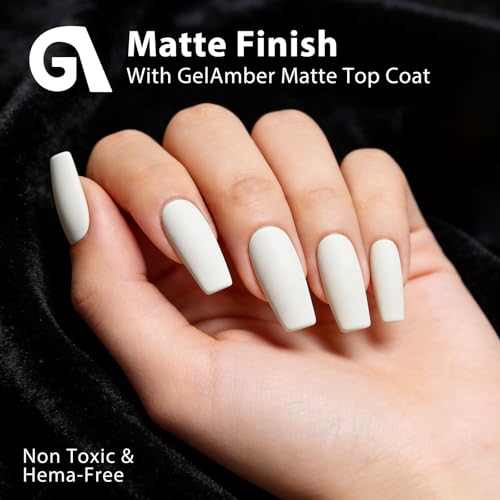 GELAMBER White Gel Nail Polish - Solid White 15ml - Variation: White002