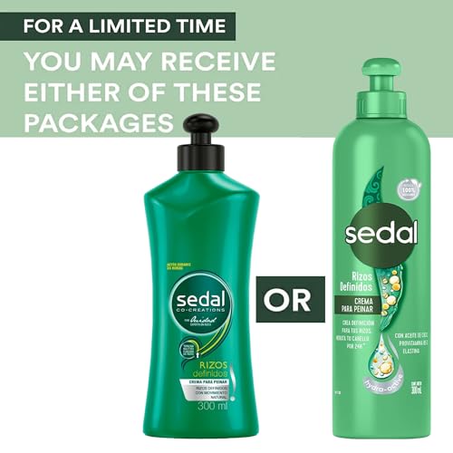 Sedal Defined Curls Hair Comb Cream 300ml, 2 Pack - Coconut Oil & B5