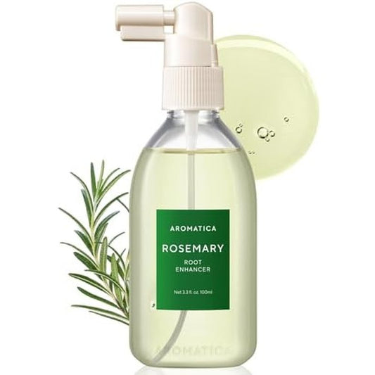 AROMATICA Root Enhancer Rosemary Water for Hair Growth spray - with Rosemary hair oil & caffeine & biotin - Korean hair care for hair thinning & hair loss - free from silicone, paraben and sulfate