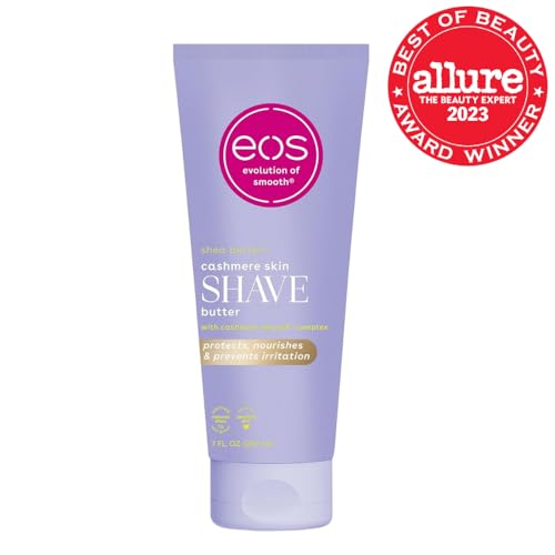 eos Cashmere Skin Collection Shave Butter - Vanilla Cashmere, Non-Foaming Moisturizing Shave Cream to Prevent Razor Burn, 7 fl oz