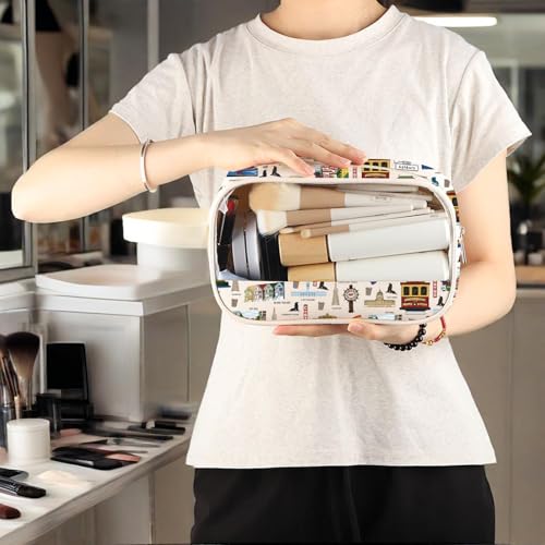 San Francisco Makeup Bag - Waterproof Cosmetic Zipper Pouch (San Francisco-CMB)