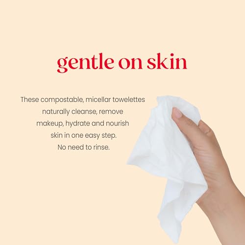 Burt's Bees Micellar Coconut & Lotus Facial Towelettes - 3-in-1 Cleansing Wipes for All Skin Types