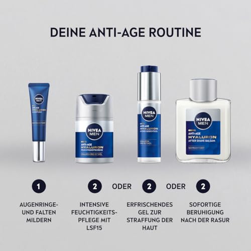 Nivea Men Anti-Age Hyaluronic After Shave Balm 100ml - Soothes & Moisturizes Skin