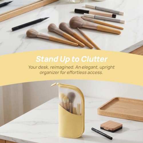 Portable Makeup Brush Organizer Bag - High Capacity Holder