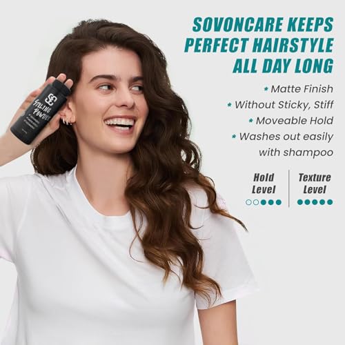 SOVONCARE Natural Hair Styling Powder for Men & Women, 2 Pack