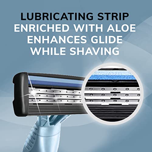 BIC Flex 3 Men’s Disposable Razor Kit - 4 Blades, Aloe Lubricant, Travel Friendly