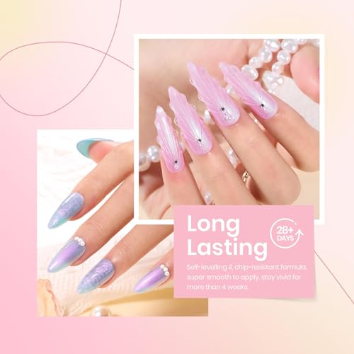 Beetles Pearl Gel Nail Polish Set – 6 Shimmer Colors for DIY Nail Art