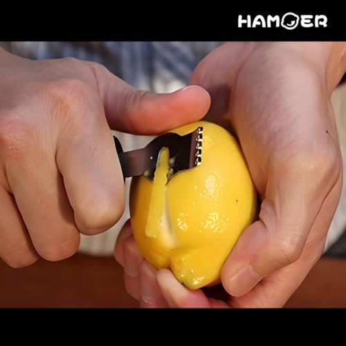 HAMOER Lemon Zester & Channel Knife Set with Gift Box
