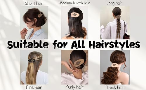 GANINMEETYI Variation A 8Pcs Matte No-Slip Flat Claw Hair Clips for Women