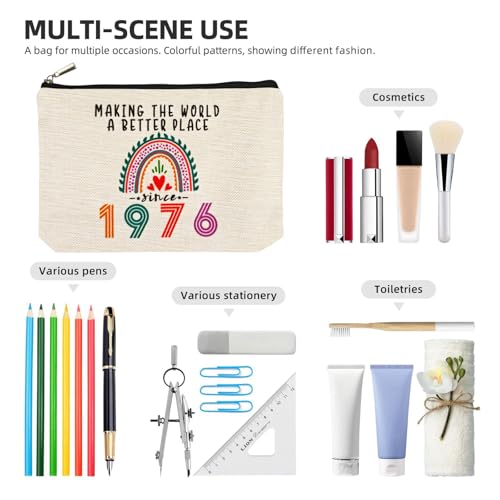 50th Birthday Makeup Bag for Women - 1976 Birthday Gift Idea