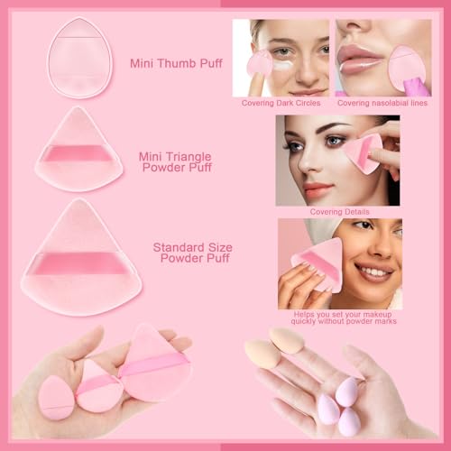 17PCS Makeup Sponge Set with Holder - Beauty Sponges & Puffs