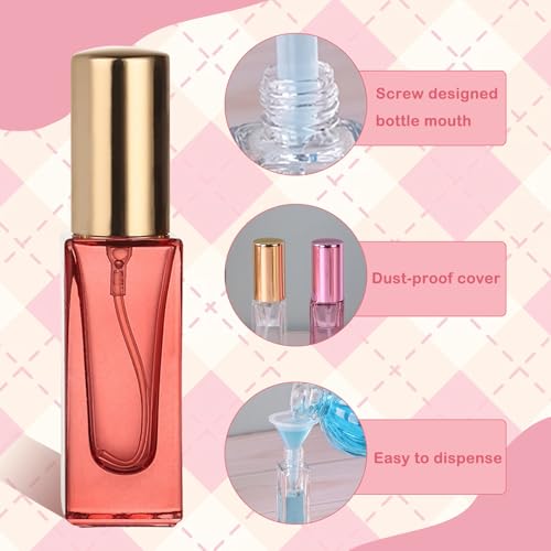 5ml Refillable Travel Perfume Bottle Set - 5pcs Glass Atomizers