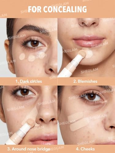 SHEGLAM Complexion Boost Concealer with Sponge Applicator - Chantilly
