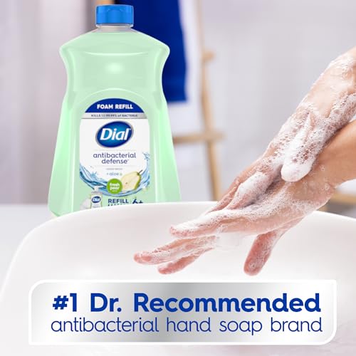 Dial Antibacterial Foaming Hand Soap Refill, Fresh Pear, 52 Fl Oz