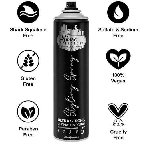The Shave Factory Ultra Strong Styling Spray - Regular Hold 400ml