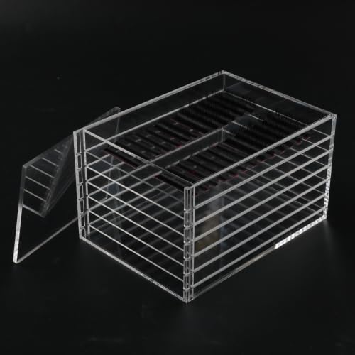 6 Layers Acrylic Nail and Eyelash Storage Organizer Clear Cosmetic Box
