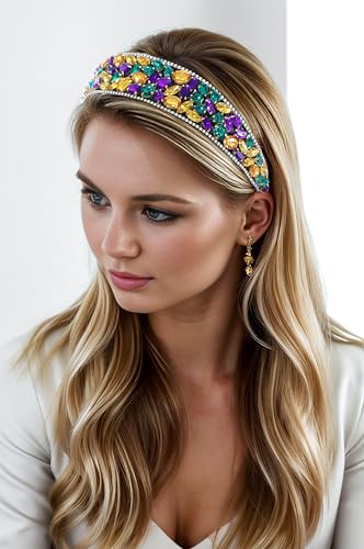 Colorful Rhinestone Padded Headband - Sparkly Crystal Hair Accessory