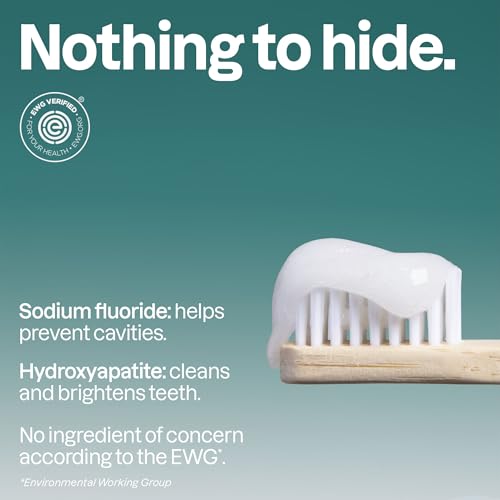 ATTITUDE Hydroxyapatite Toothpaste with Fluoride, Whitening, 4.2 Oz