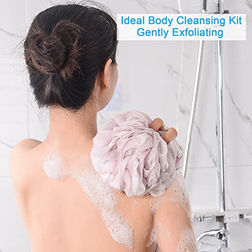 AmazerBath Exfoliating Loofah Sponge Set of 4 - Large 75g