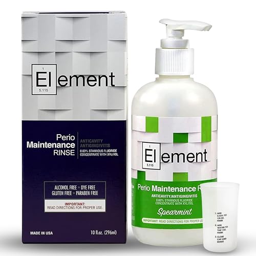 Stannous Fluoride Mouthwash - 10 Fl Oz Spearmint Flavor - Alcohol Free, Antimicrobial Formula