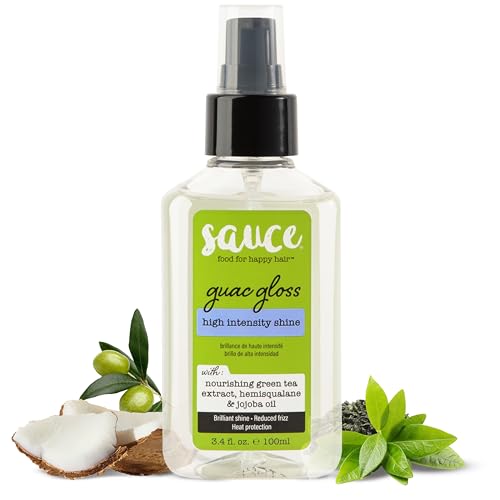 SAUCE Guac Hair Gloss - High Shine Vegan Hair Treatment, 3 Fl Oz