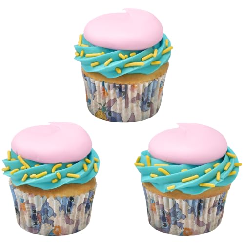 Disney Stitch Cupcake Liners - 48 Greaseproof Baking Cups, 1.8"