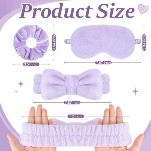 18-Piece Spa Sleepover Party Favor Set - Headbands, Eye Masks & Scrunchies