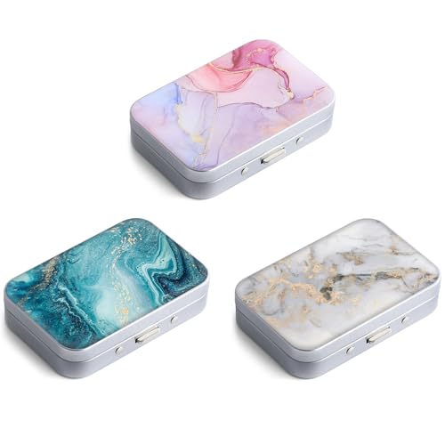 Portable Dental Floss Case - Marble 3 Piece Set for Travel