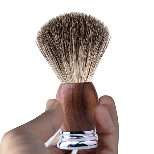 Grandslam Pure Badger Hair Shaving Brush with Ergonomic Wood Handle
