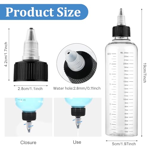 SynHHergyx 2 Pack 8.5oz Hair Oil Applicator Bottles with Precise Measurement