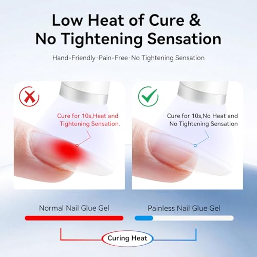 JODSONE 15ml Nail Glue Gel - 4 in 1 Long Lasting Adhesive