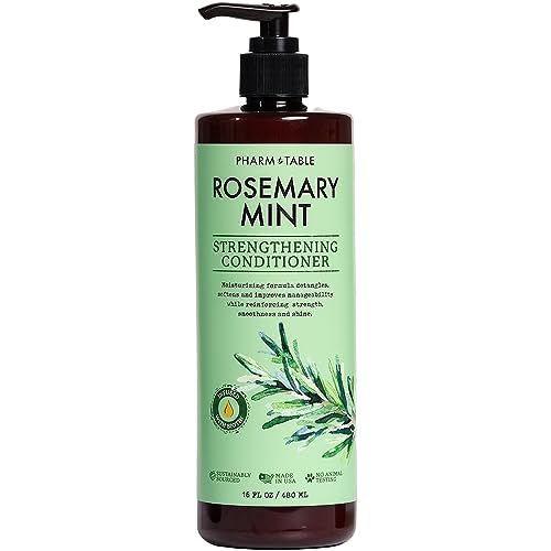 PHARM TO TABLE Rosemary & Mint Hair Conditioner for Stronger, Nourished Hair